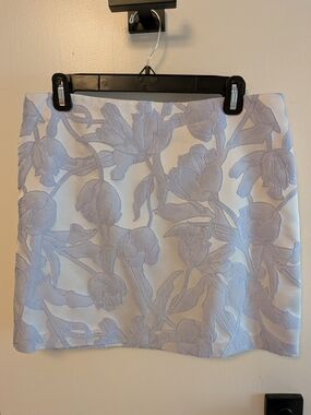 Milly Lavender Floral Jacquard Mini Skirt
